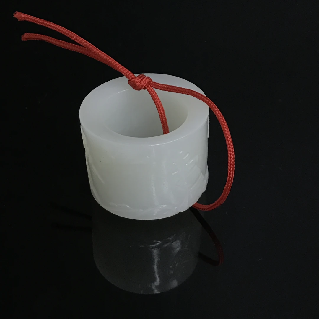 清中期和田玉人物扳指/516921/收藏/传承/【友谊文物商店】