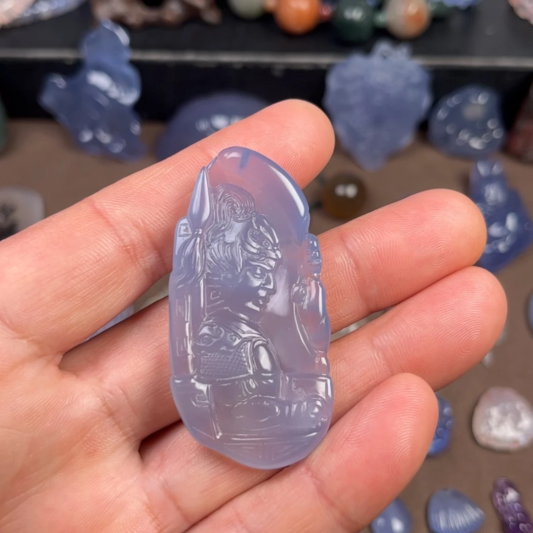 玛瑙/玉髓未镶嵌吊坠(不含链)武将