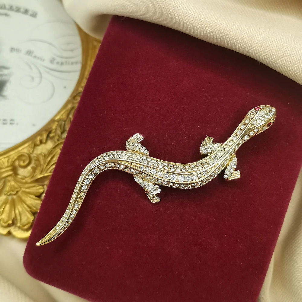 英国王室爱牌A&S重工密镶蜥蜴胸针[2501151-087]