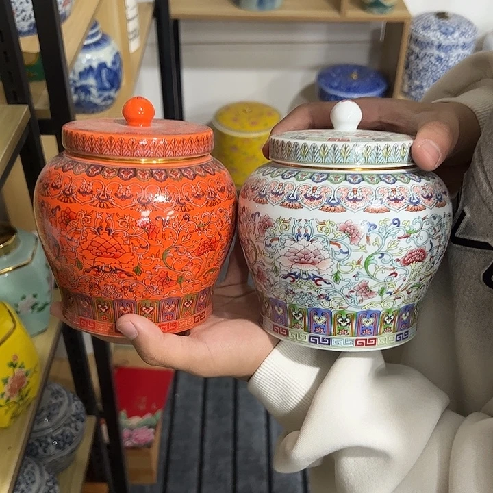 茶叶罐陶瓷家用储物罐瑕疵福利品介意勿拍