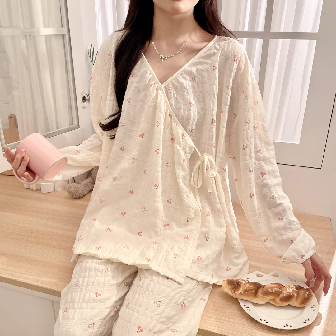 【纯棉月子服】夏季超薄纯棉夏款云朵棉长款孕妇哺乳宽松产后月子服