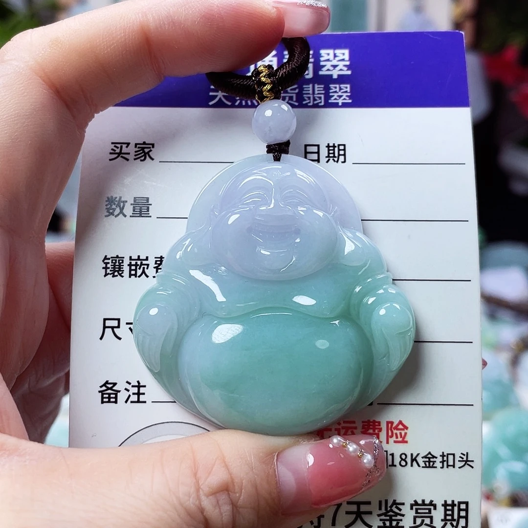 翡翠未镶嵌颈饰佛公29