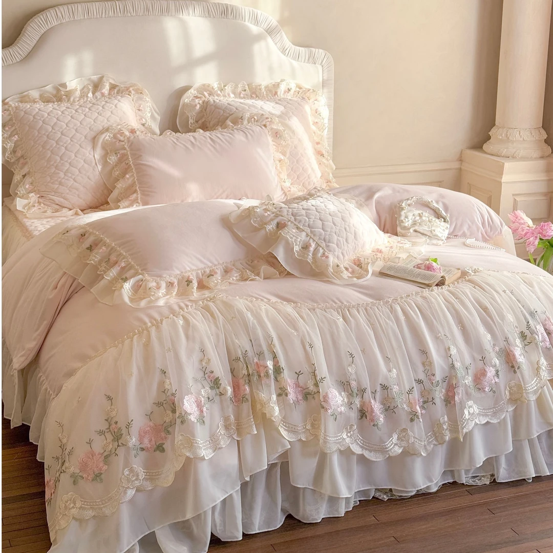 维纳斯-仙女公主法式婴儿绒四件套秋冬加厚保暖宝宝绒四件套