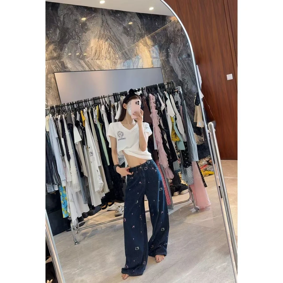 徐秋阳  kt牛仔裤   春季新款百搭时尚休闲显瘦牛仔裤3714