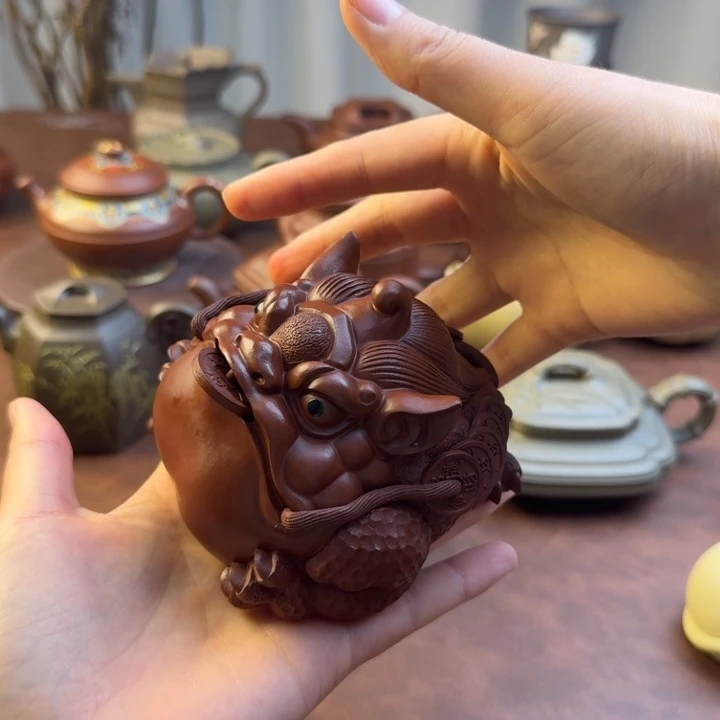 茶壶紫砂紫砂金蟾