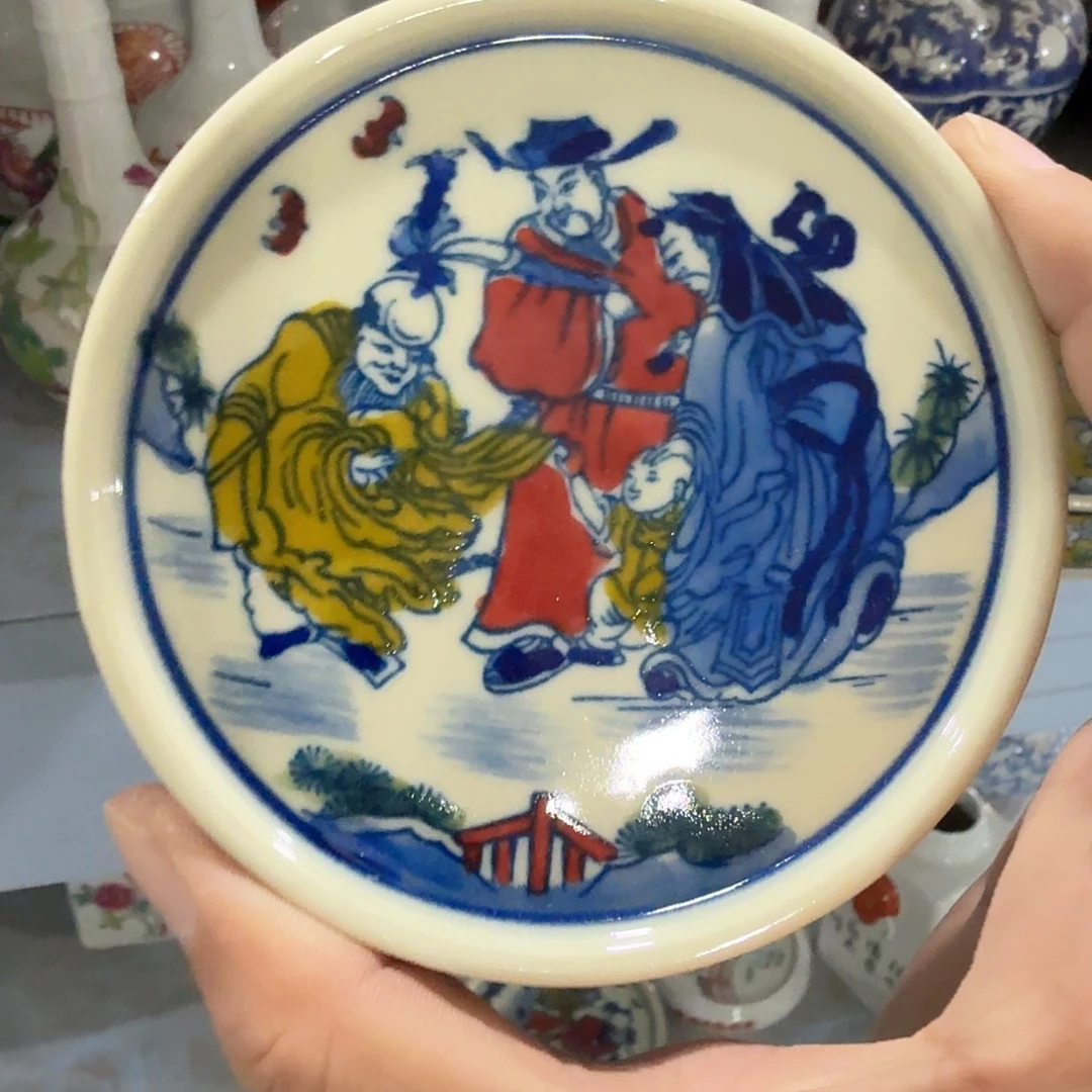 瓷片摆件手绘瓷器处理