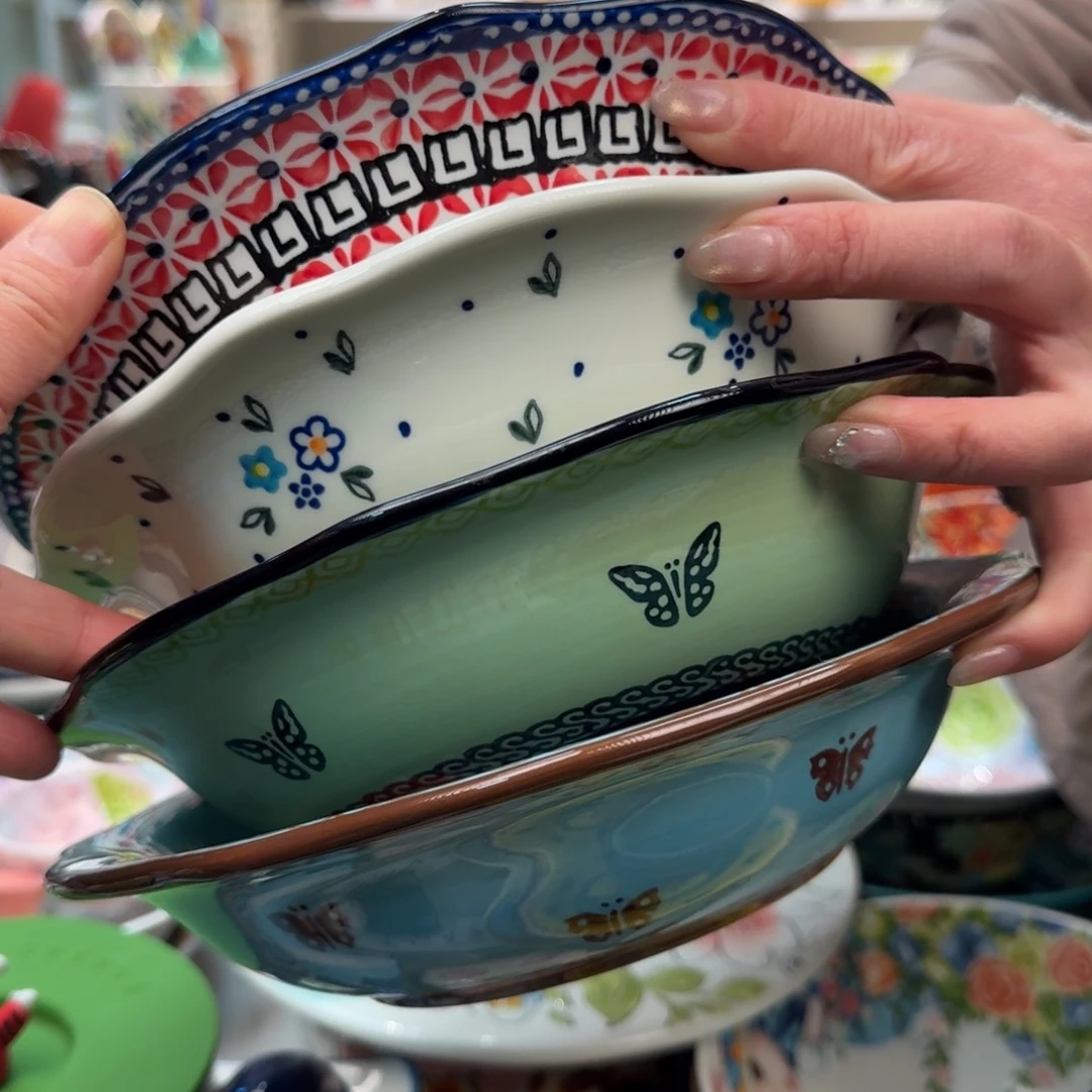 瓷片手绘8.25英寸草帽盘4只，看图