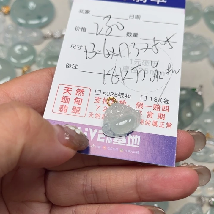 翡翠未镶嵌颈饰天然