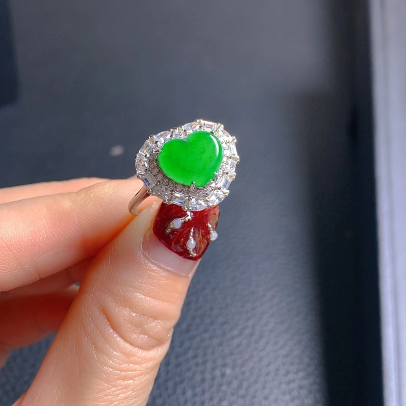 【闪购商品】翡翠戒指银S925镶嵌戒指