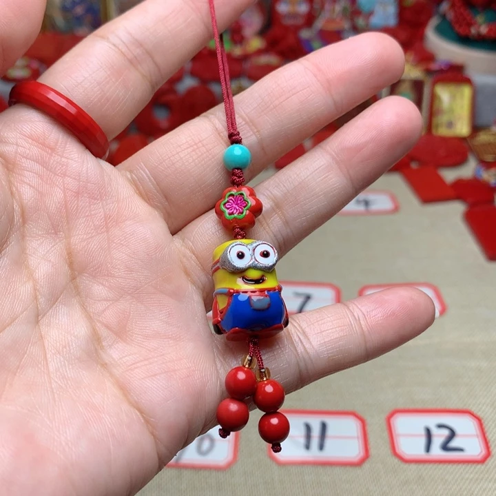 天然辰砂工艺品朱砂手机坠