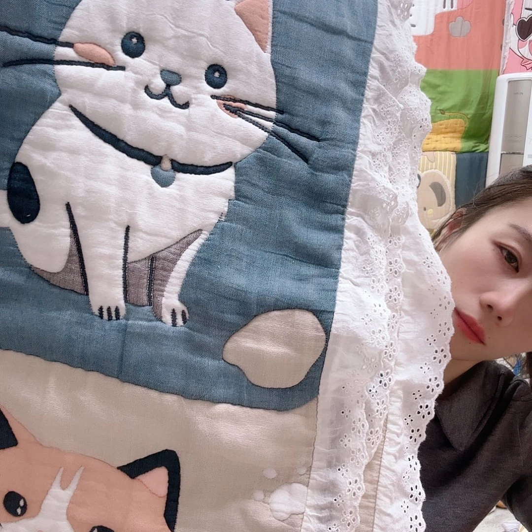 棉泡芙被百变猫咪150/200
