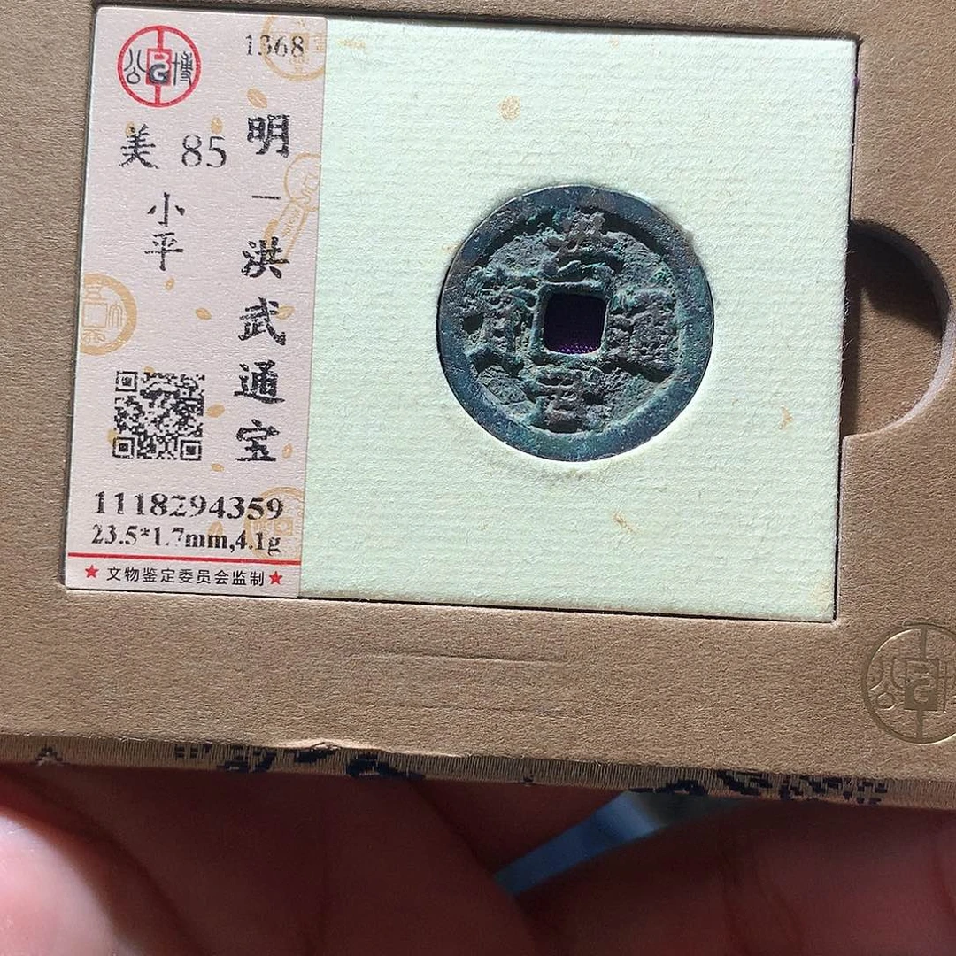铜QY。洪武通宝85分4359