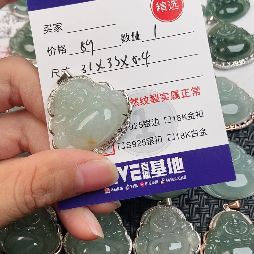 翡翠银S925镶嵌颈饰