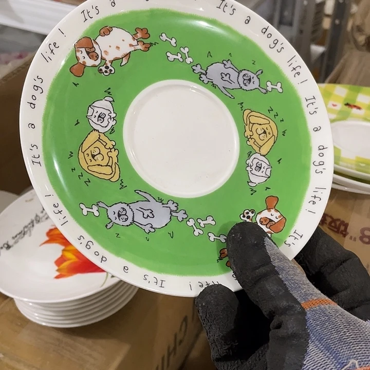 瓷片高骨瓷17厘米小碟一个