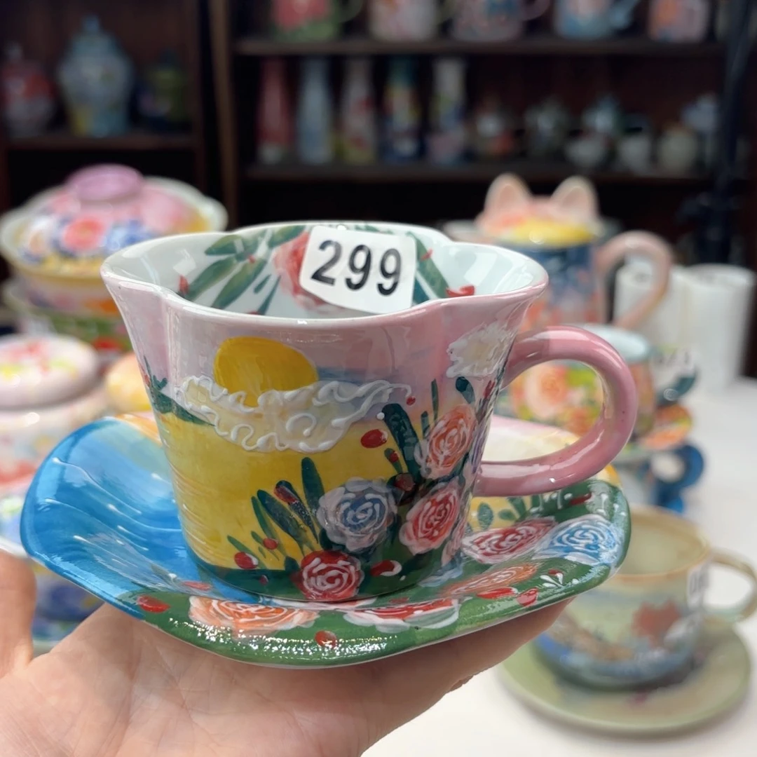 景德镇手绘高温釉下彩陶瓷茶具