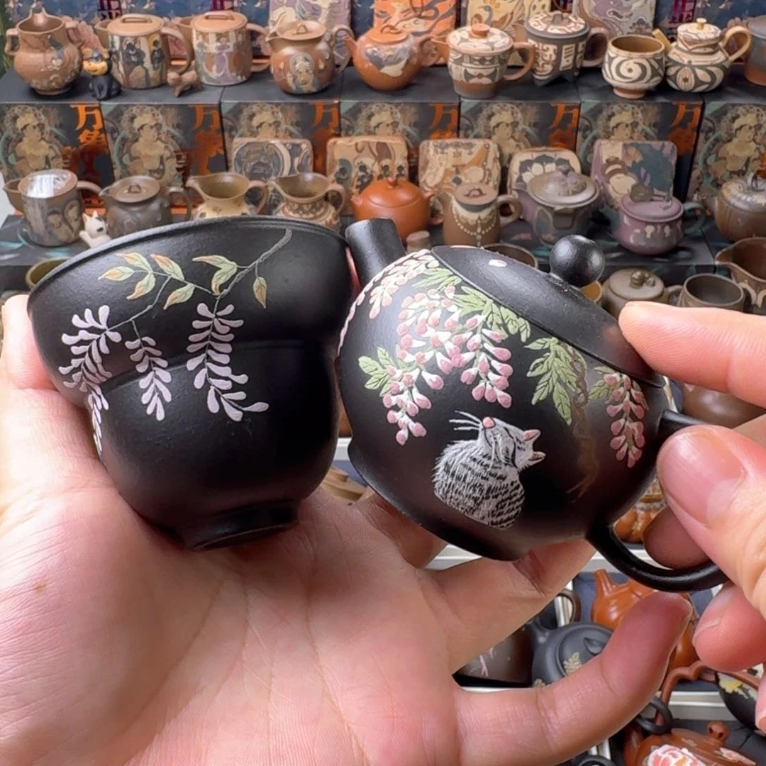 茶壶紫砂100cc原矿精工半手