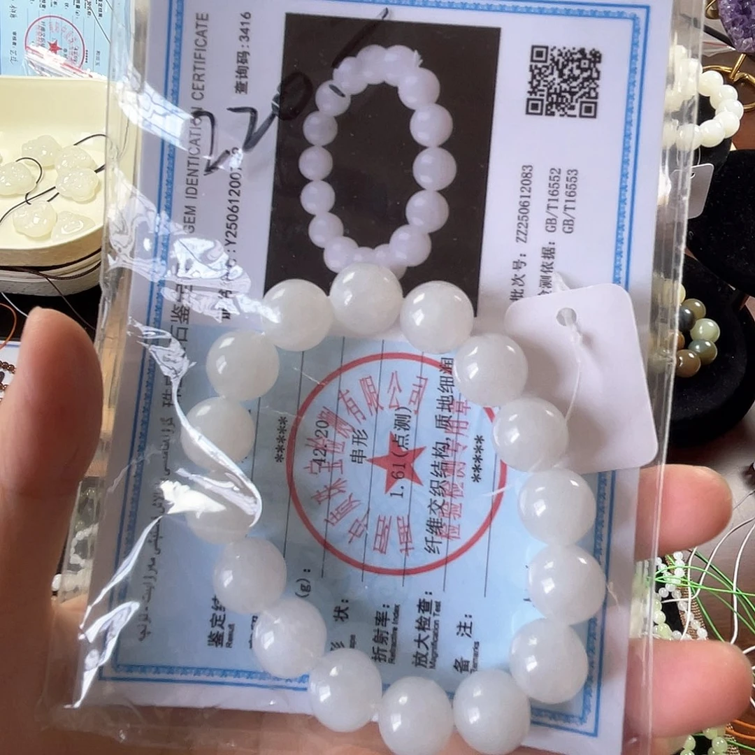 朝***拾和田玉未镶嵌颈饰
