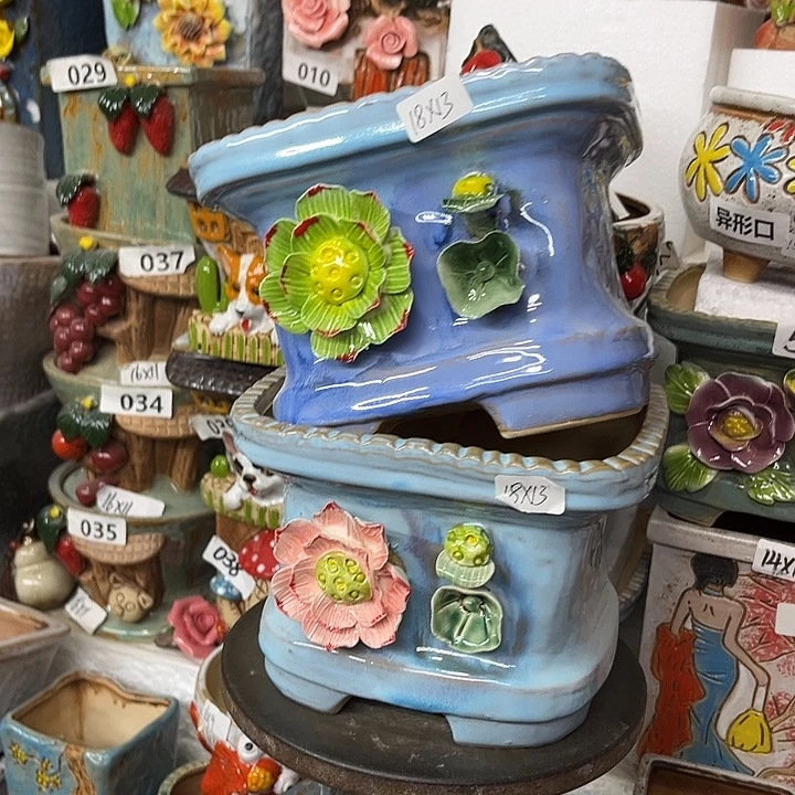 粗陶材质多肉花盆