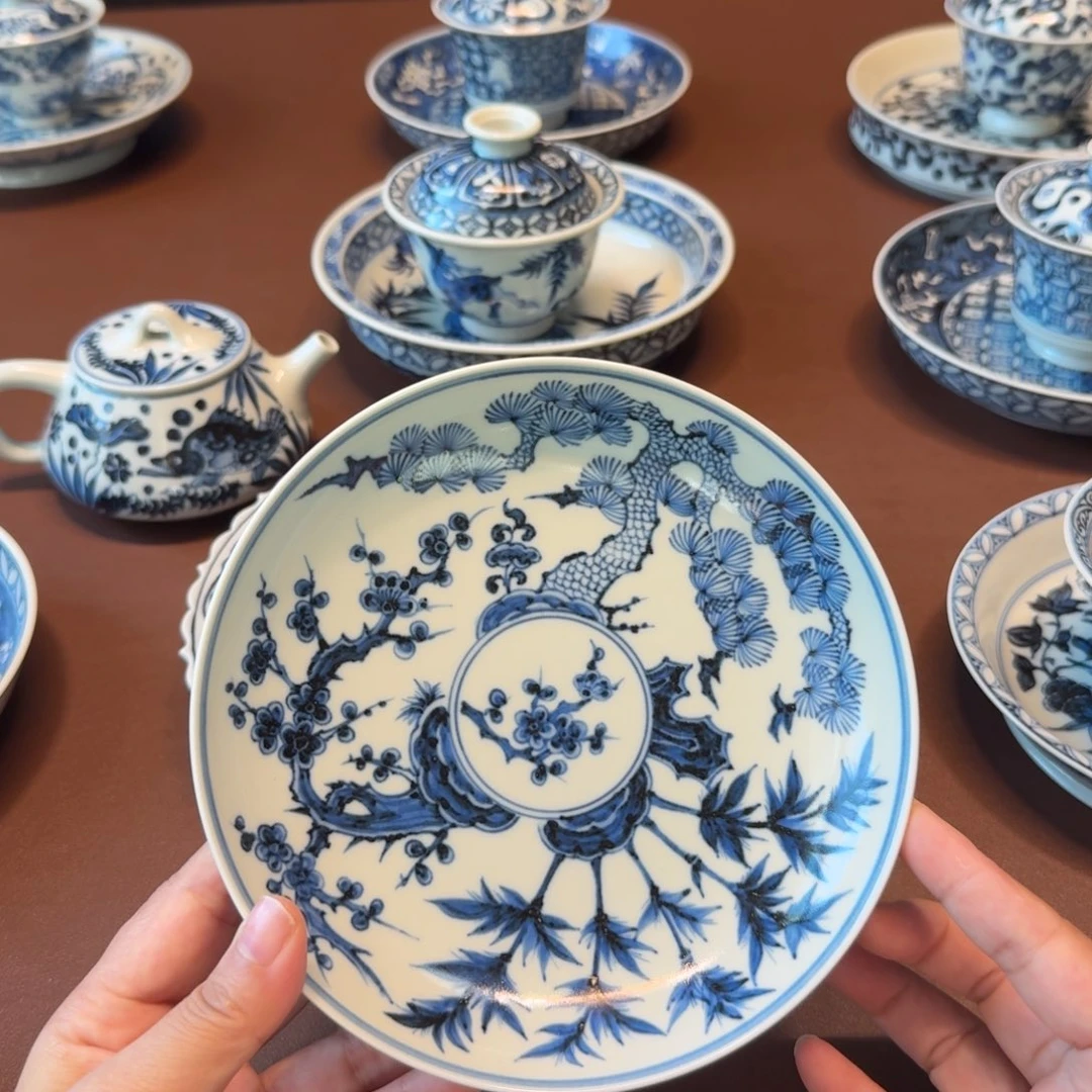 手工手绘茶具壶承