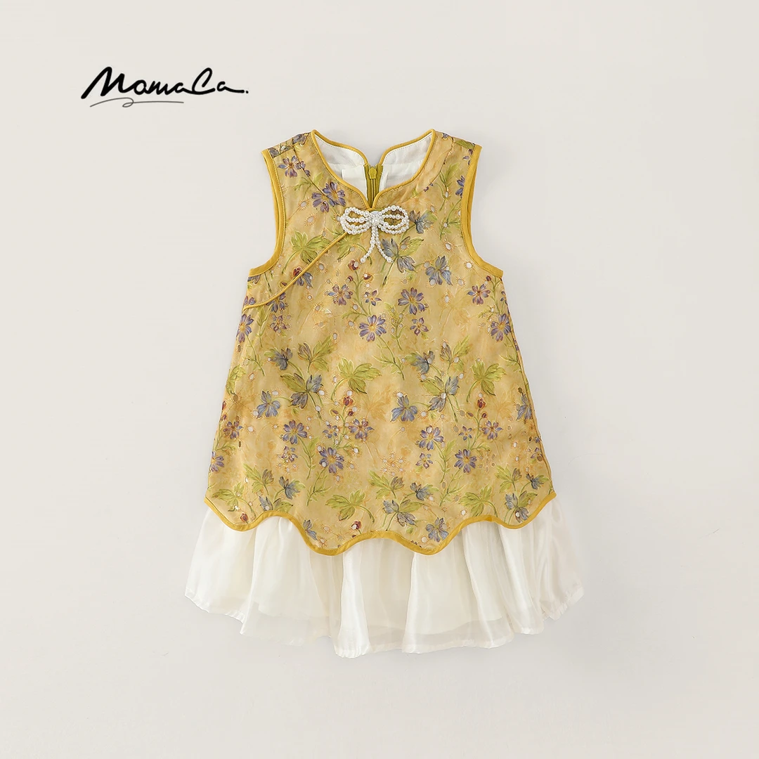 MOMOMO夏季国风老钱风时尚百搭新款连衣裙77620470021