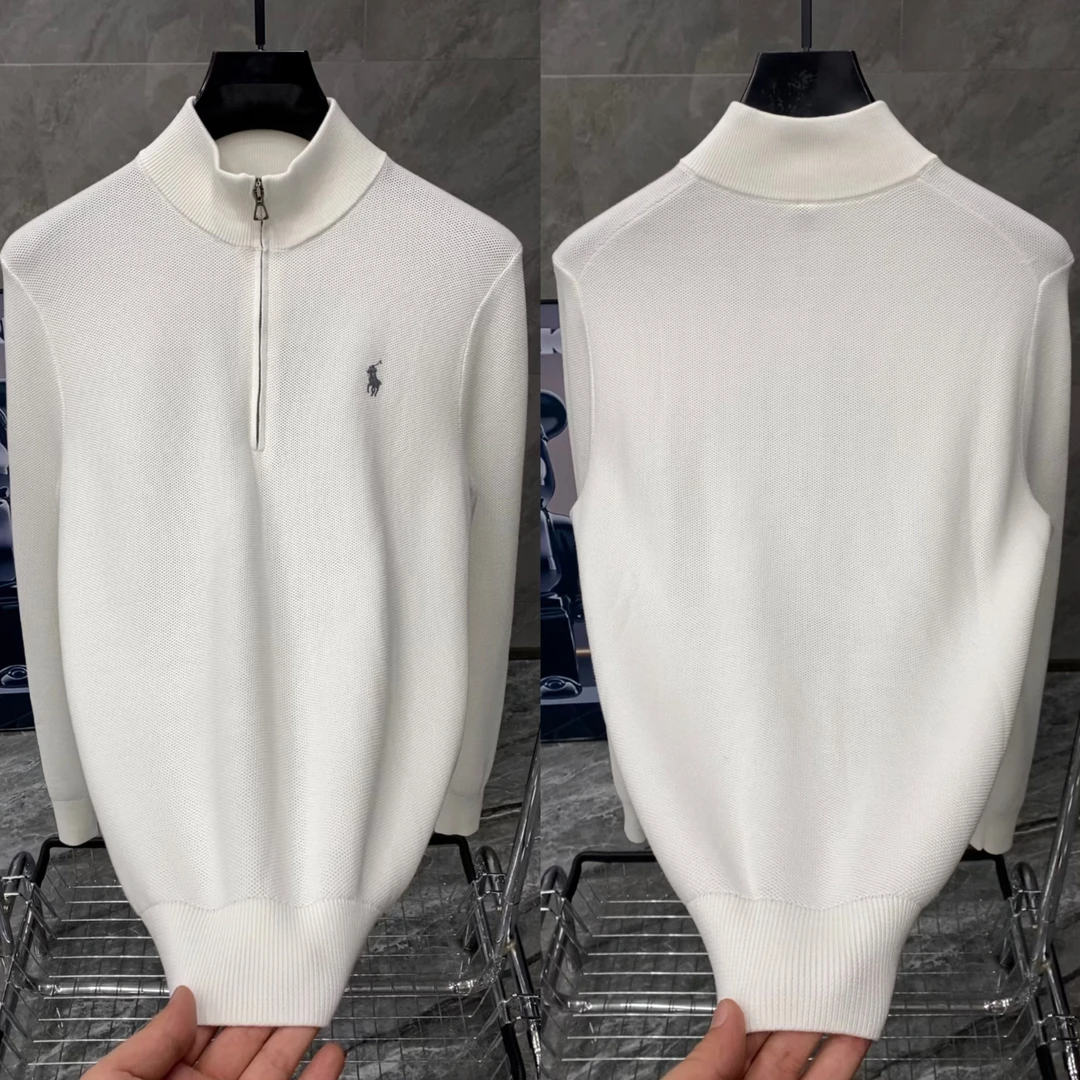 秋季新款男士轻奢时尚休闲百搭立领拉链长袖T恤 7617