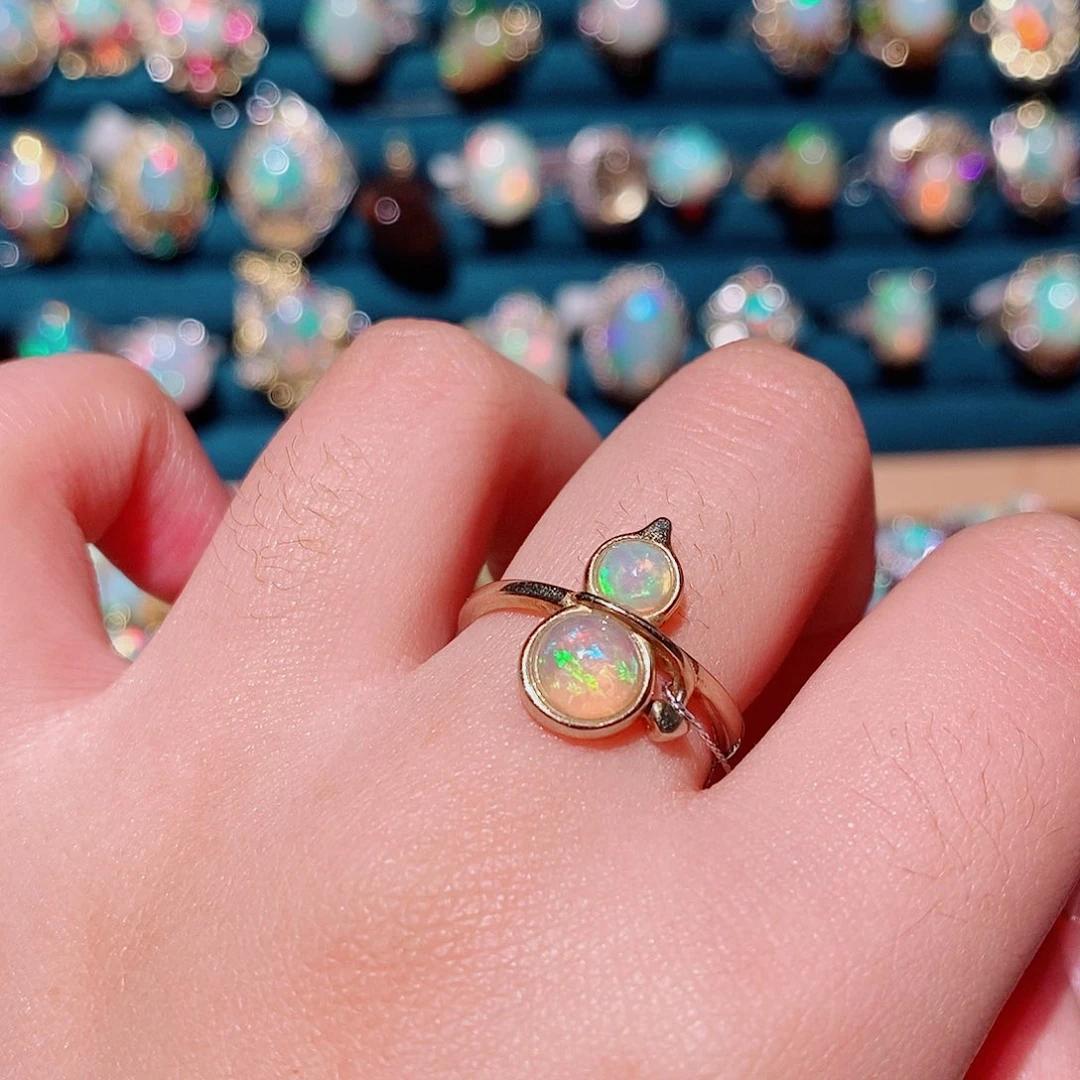 欧泊银S925镶嵌戒指