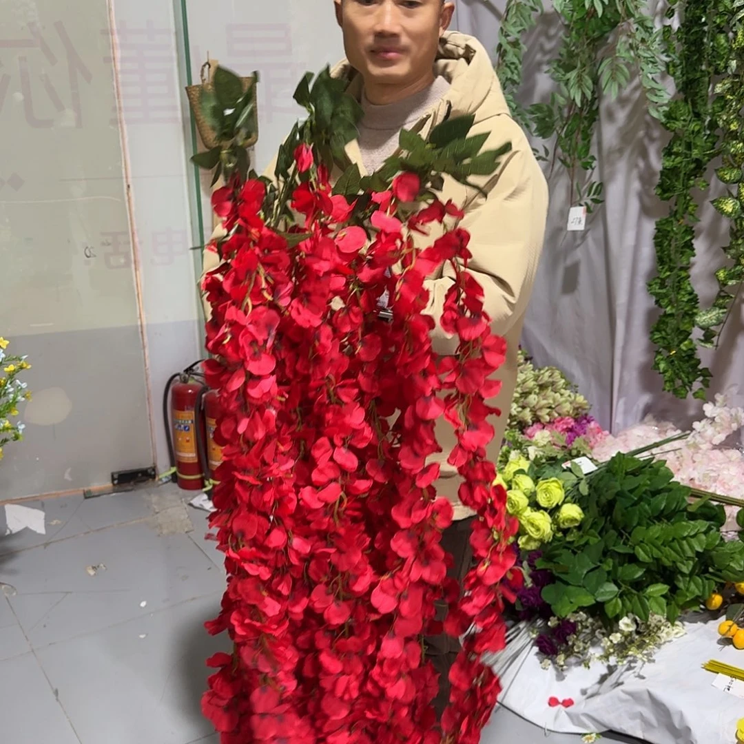 583号红色花藤5支