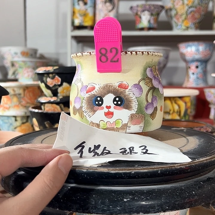 景德镇手绘花盆 满38包邮