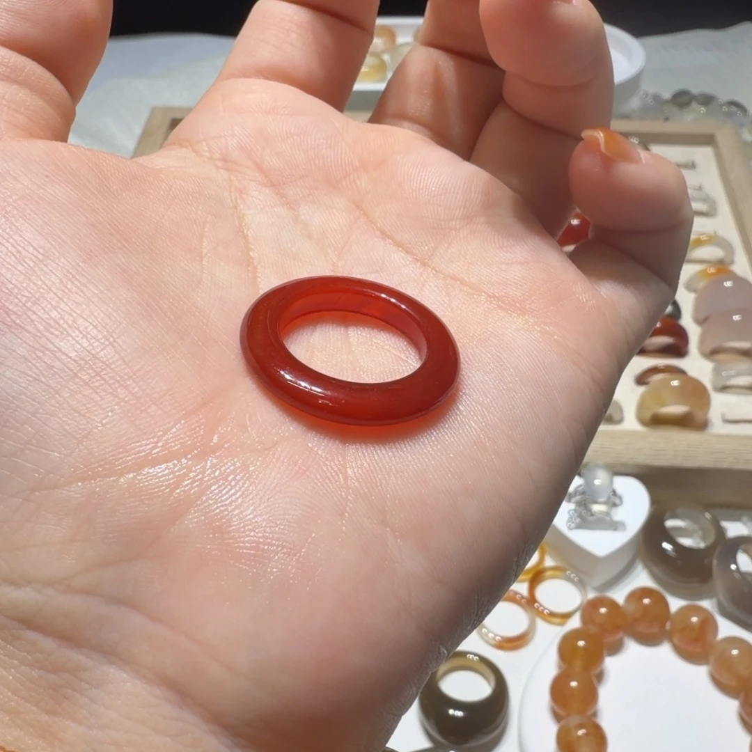 我***丽玛瑙/玉髓未镶嵌戒指