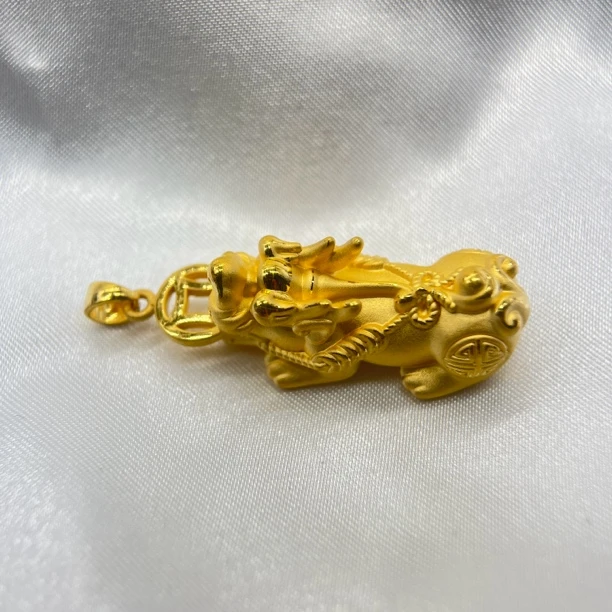 足金饰品/铜钱貔貅吊坠瓜子扣/5.81/1B5B1230/h