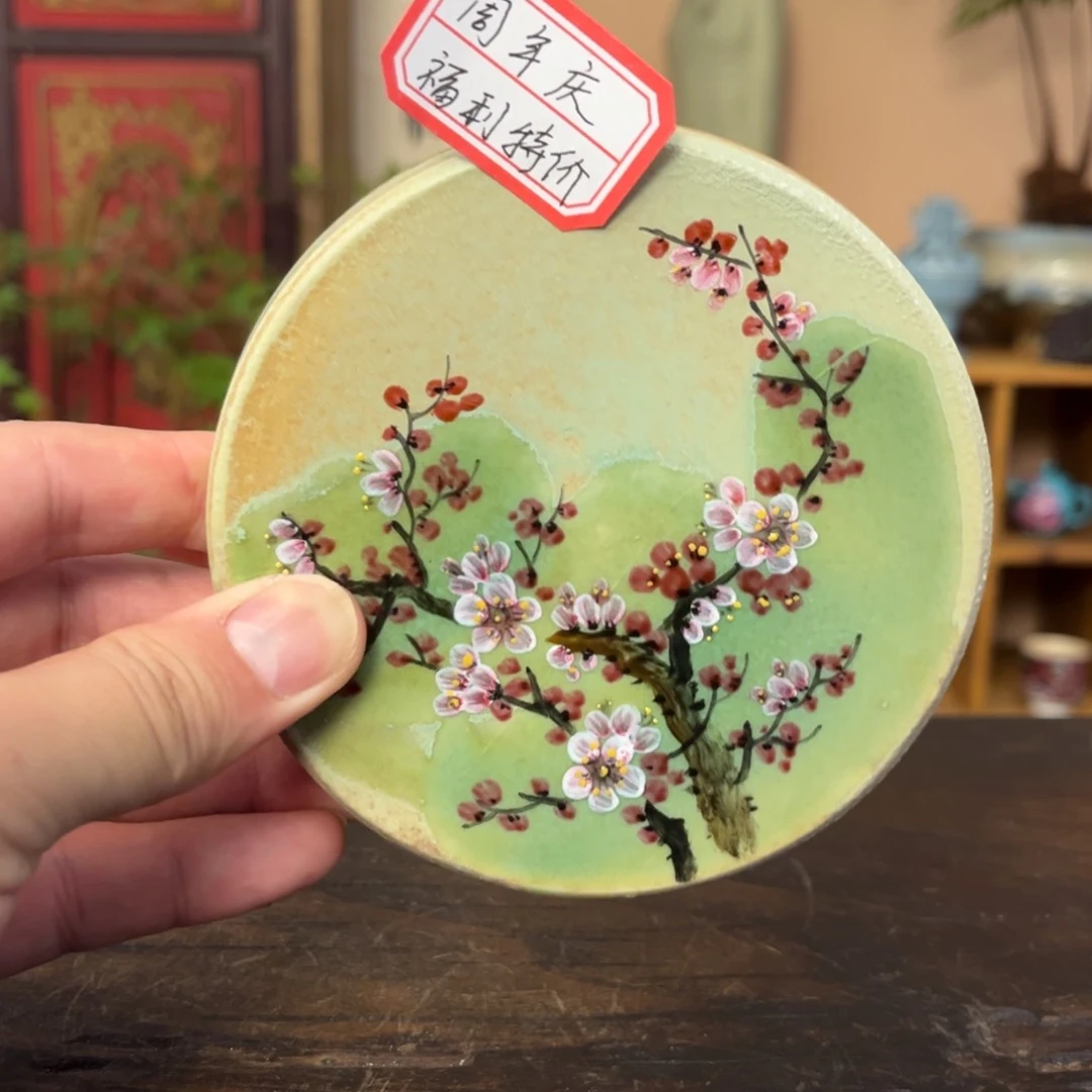 杯柴烧纯手工手绘陶瓷