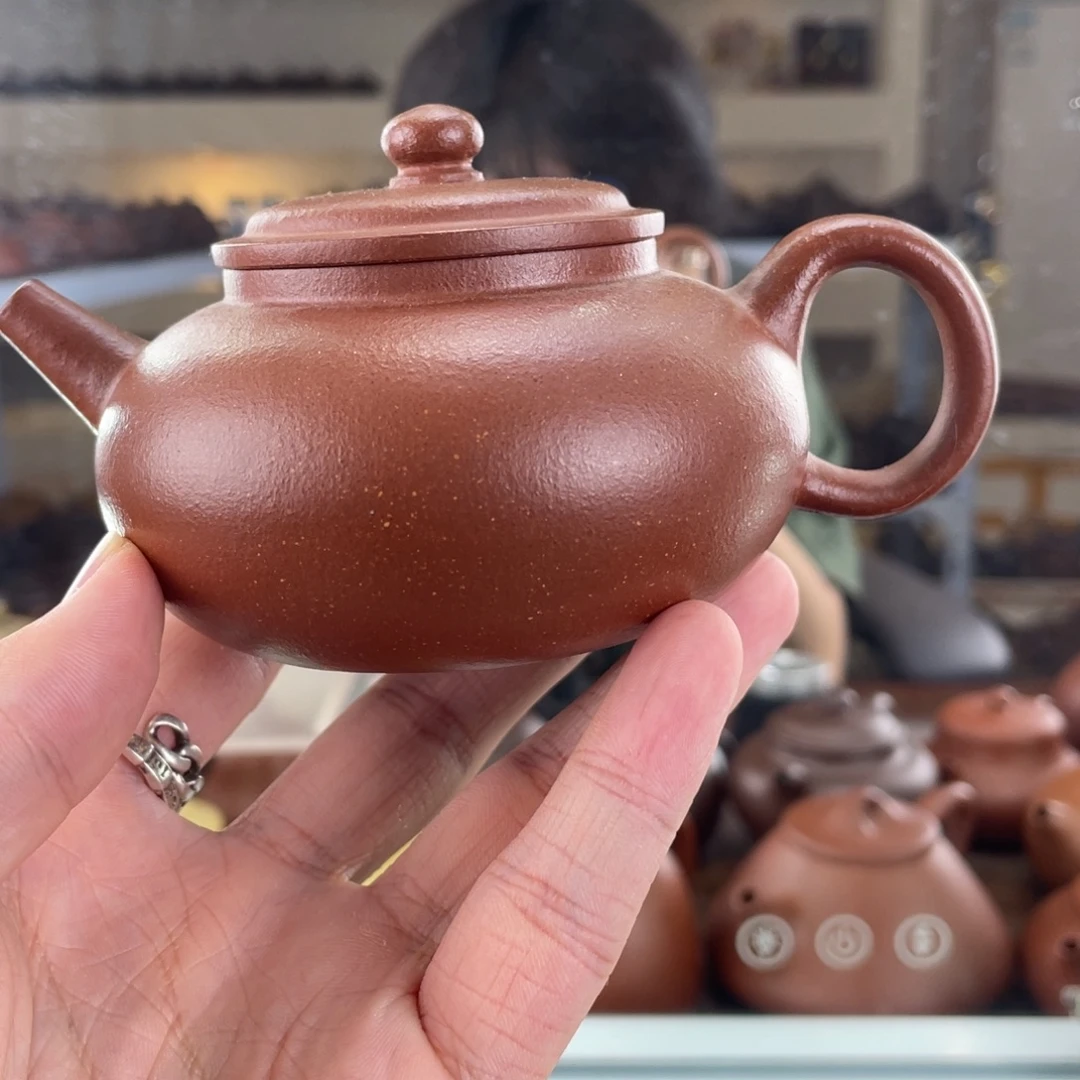 茶壶紫砂180cc红降坡茶壶