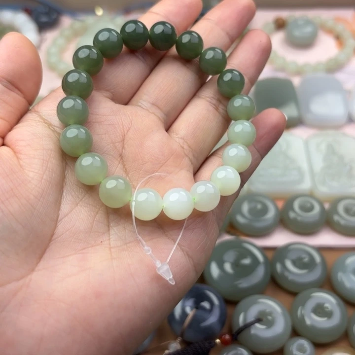 和田玉未镶嵌手链