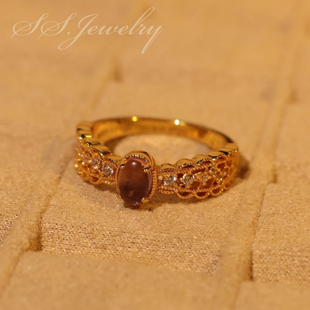 925银合成锆石戒指 泰姬陵 古法蕾丝镂空银饰戒指s925银