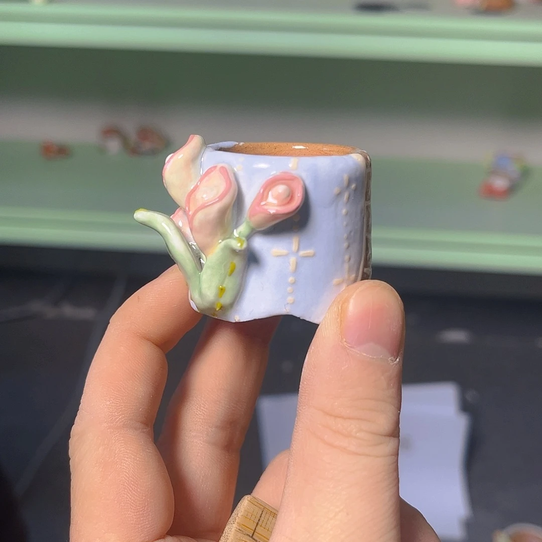 红陶老梧家瑕疵多肉花盆