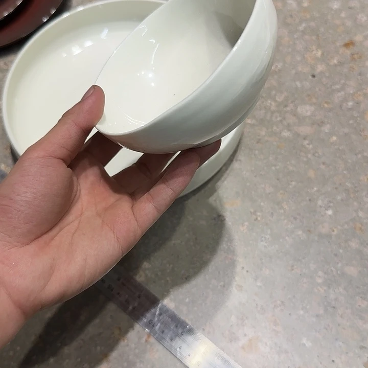 白瓷碧波白5寸米饭碗