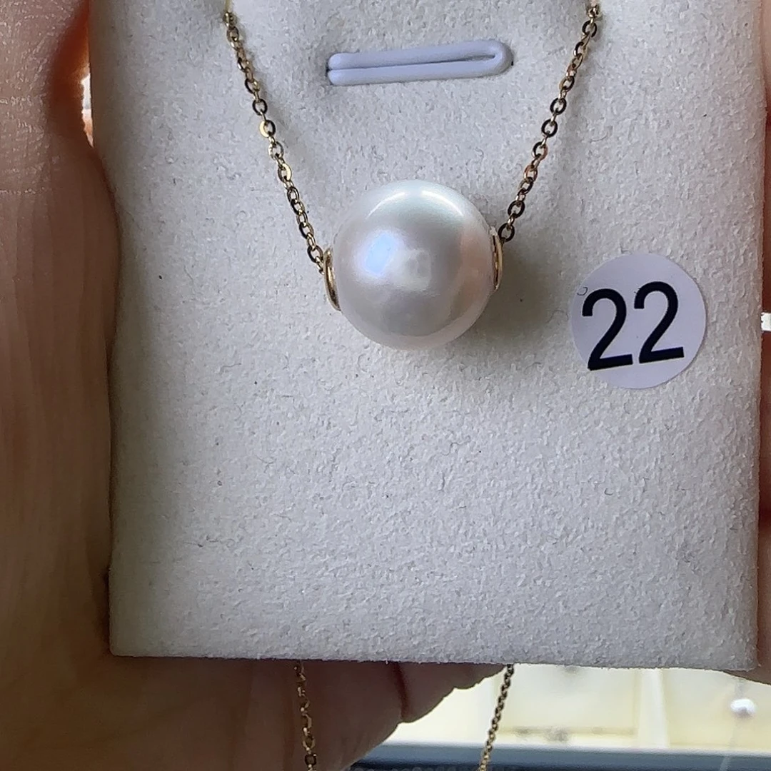 淡水珍珠颈饰银S925镶嵌12～13路路通