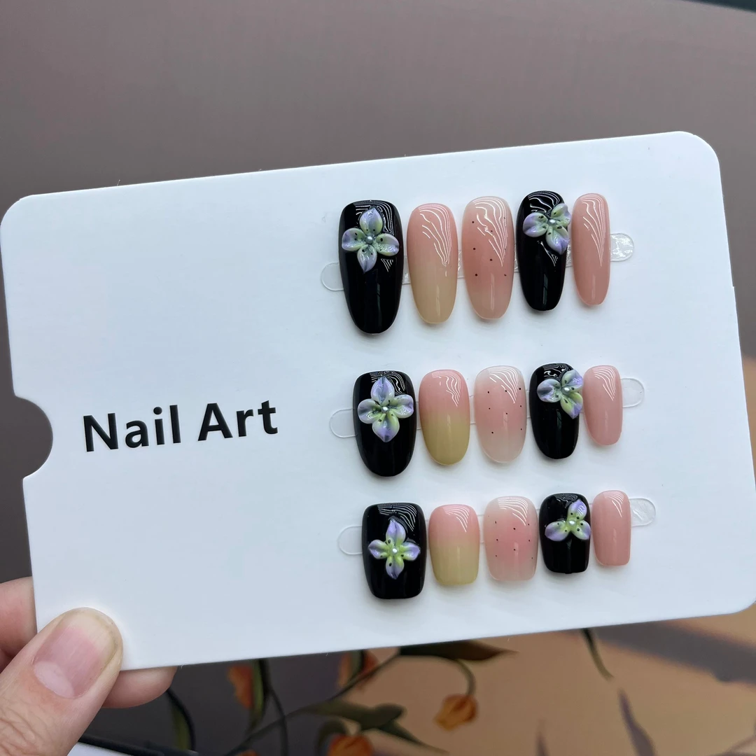 【粉墨百合】穿戴甲美甲