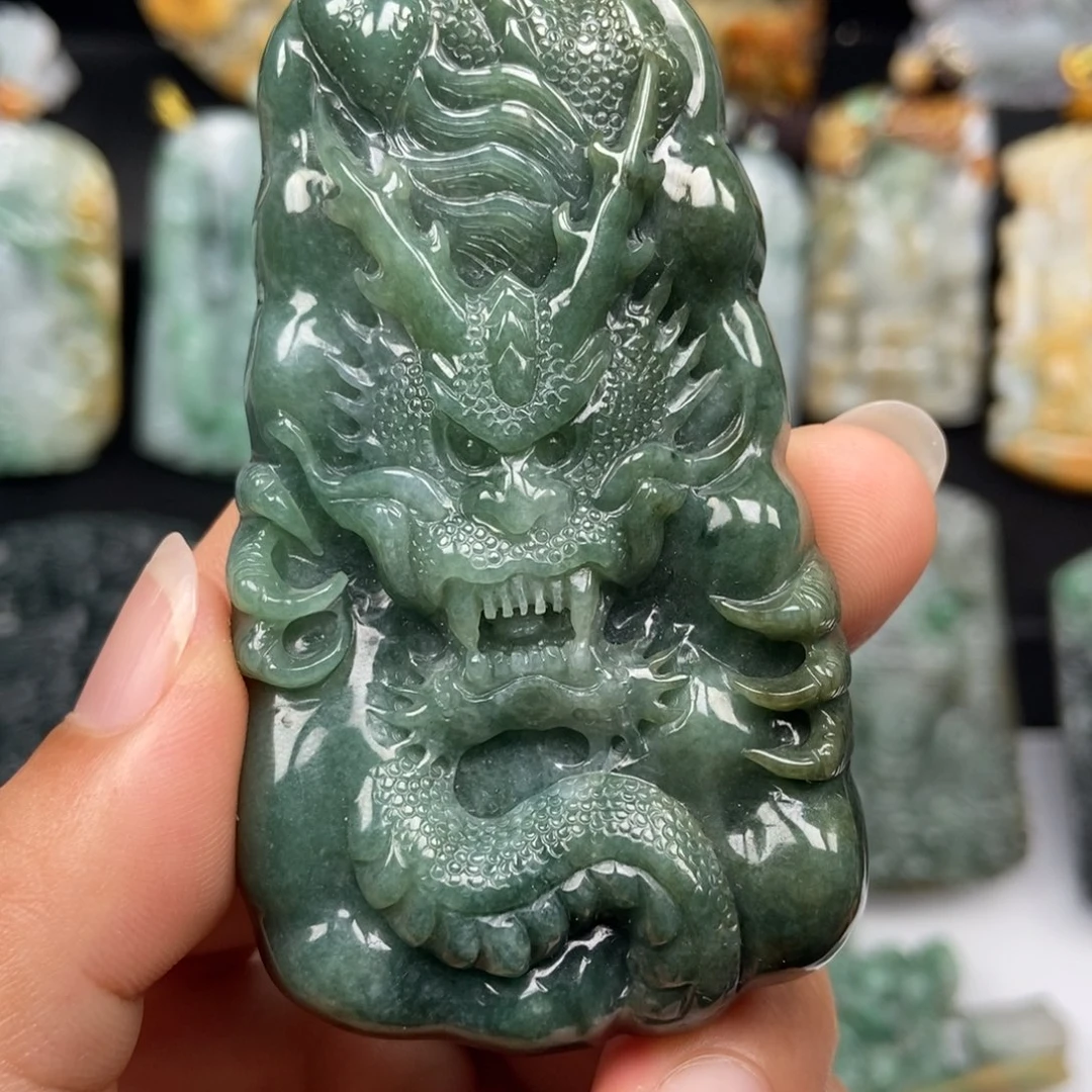 翡翠未镶嵌颈饰天然缅甸翡翠A货挂件吊坠