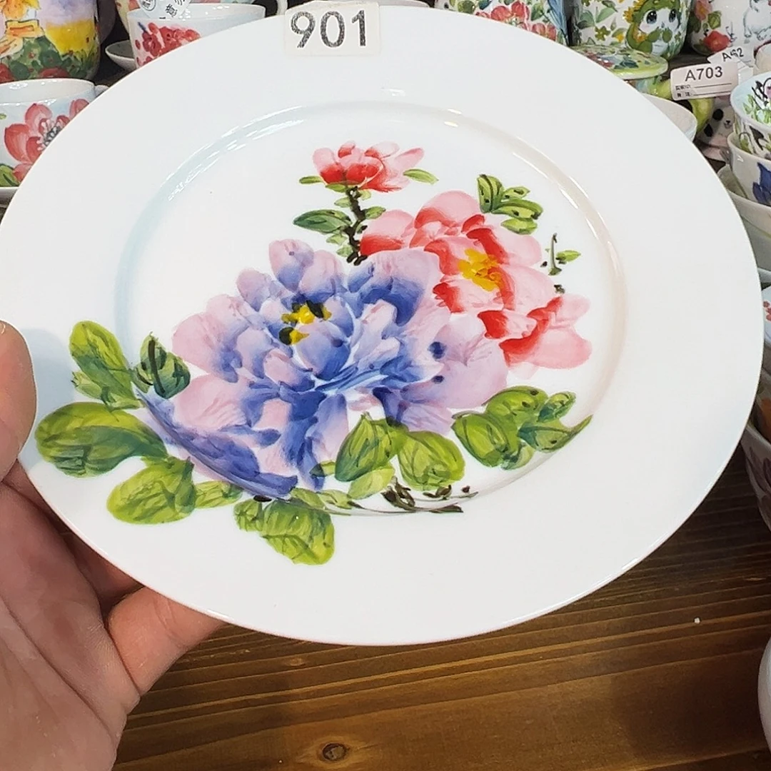 陶瓷景德镇高温釉下陶瓷8寸平盘