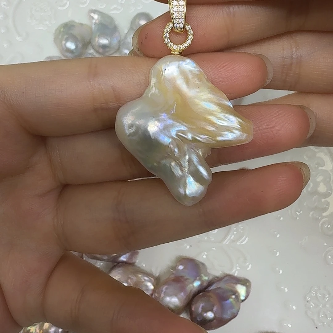 B***姐银S925镶嵌淡水珍珠颈饰