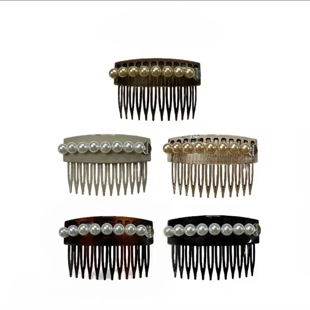 东大门韩系轻奢2025新款倒插梳质感珍珠高级感蓬松抓夹发饰发卡