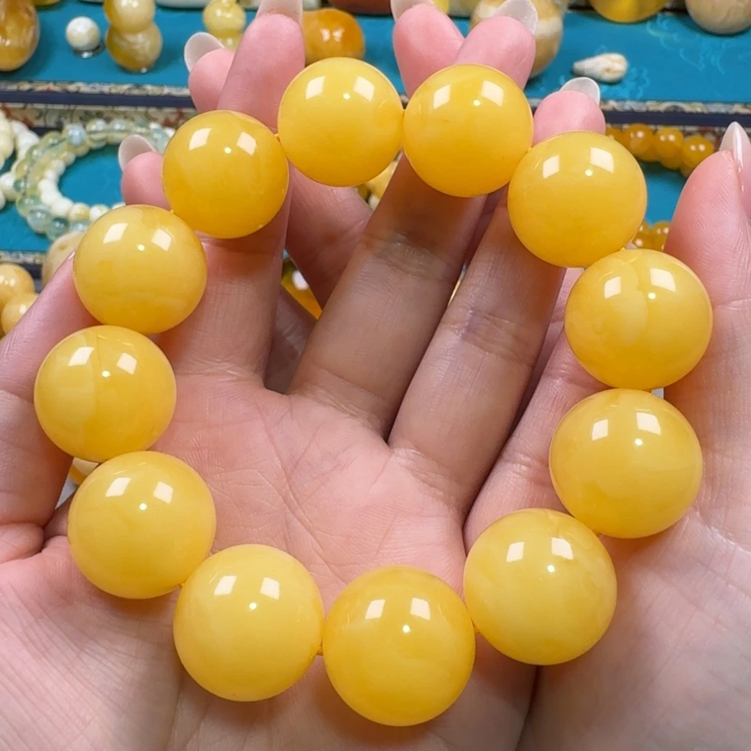 琥珀未镶嵌手链同料