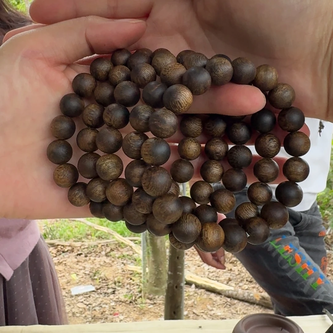 沉香手串绿奇楠沉香单圈约1.1-12多样性发一条