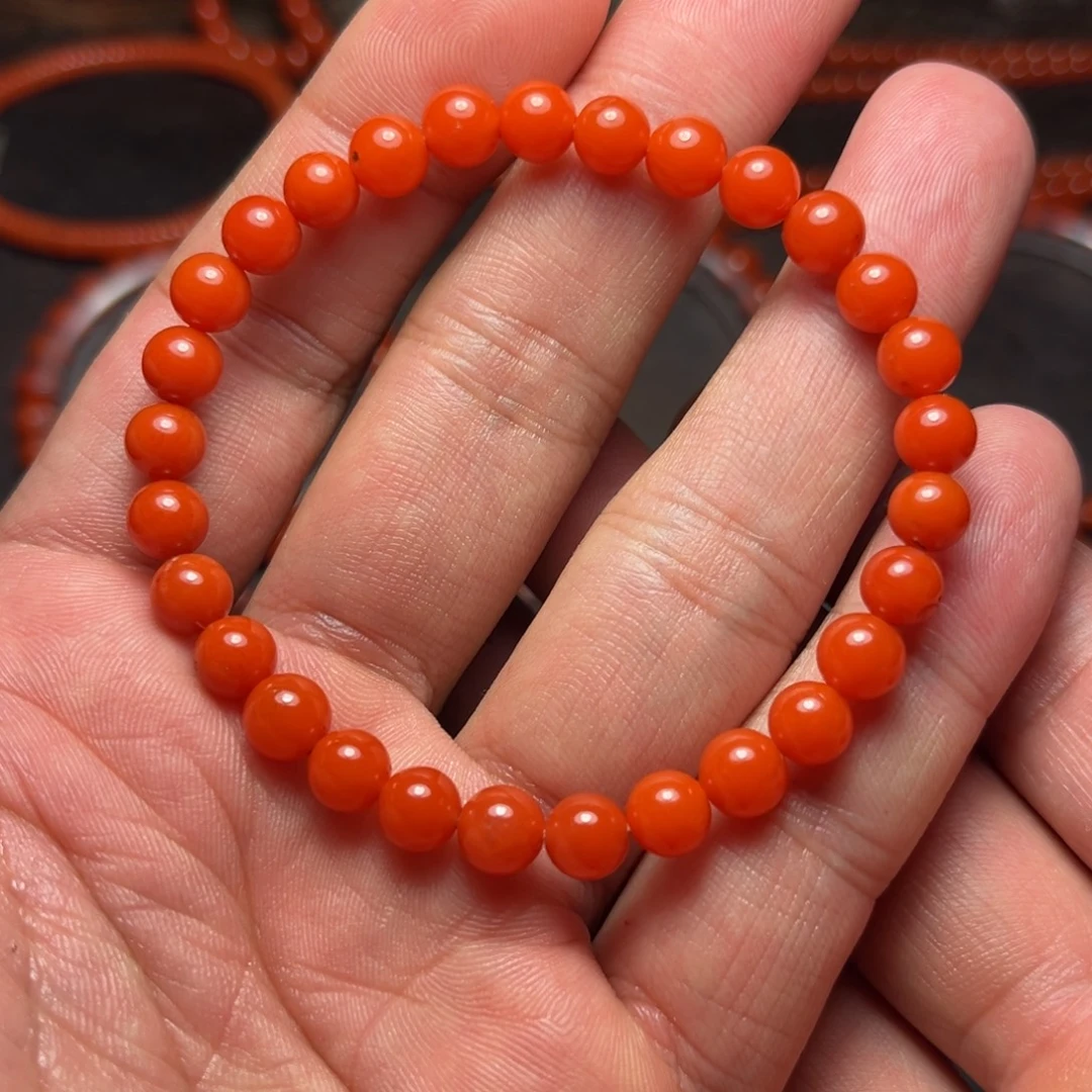 南红玛瑙未镶嵌手链