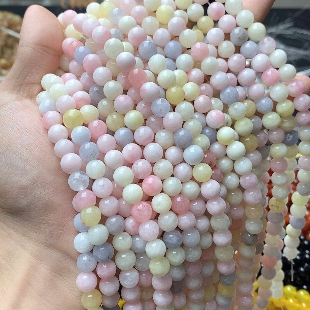 玛瑙/玉髓合金珠宝半成品一条处理瑕疵8mm马卡龙玉髓