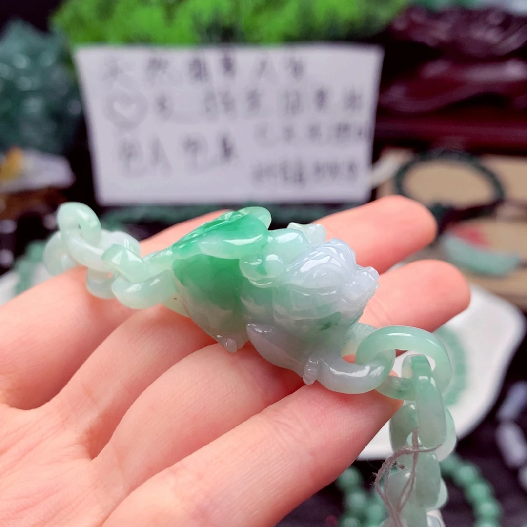 未镶嵌手链翡翠翡翠A货貔貅手串