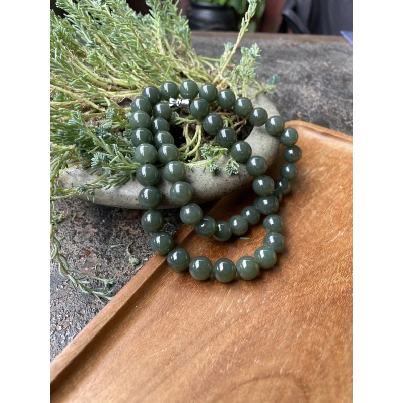 天然和田玉且末冰川蓝妈妈链项链（多样性发货1）