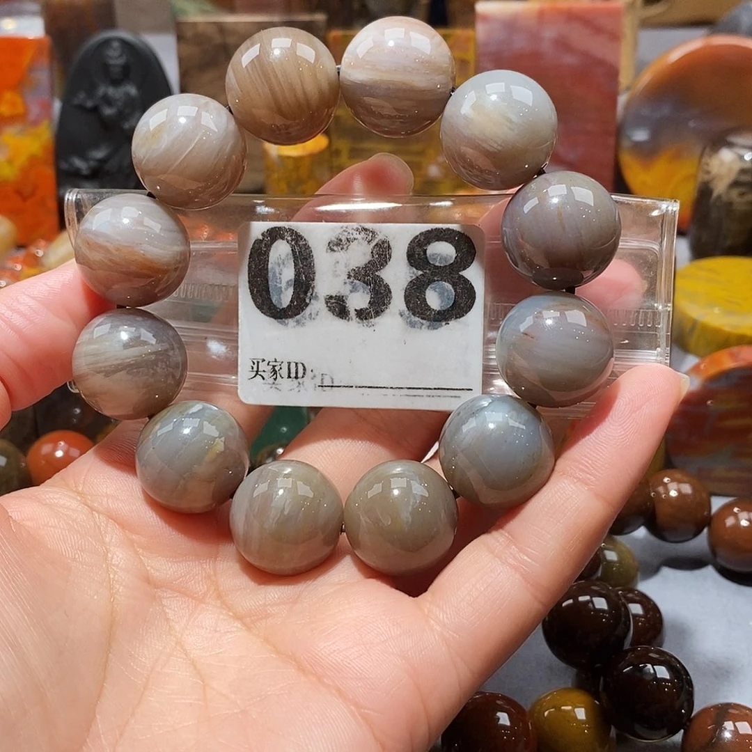 硅化玉天然北票硅化玉手串未镶嵌