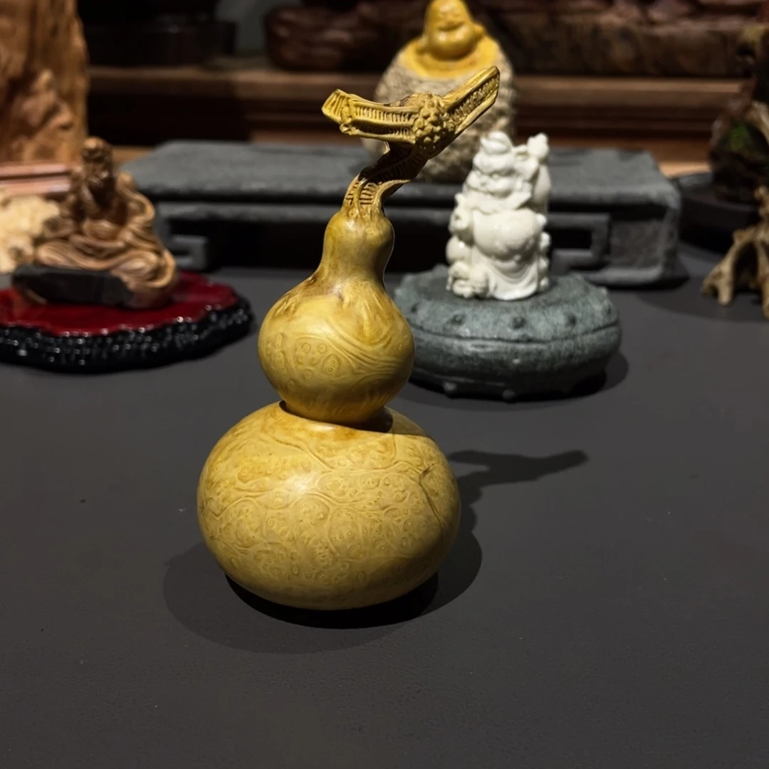 黄杨木花***日木雕工艺品摆件